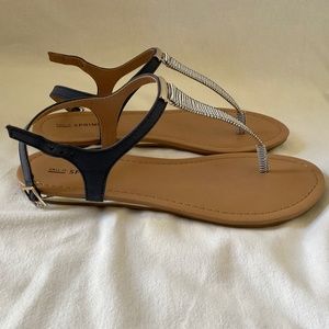 Call It Spring, Size 8, Color- Navy Blue, White, and Gold